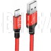 HOCO (6957531062851) X14 USB (m)-microUSB (m) 1.0м - красный/черный
