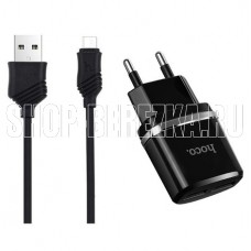 HOCO (6957531064114) C12 2USB 2.4A MICRO USB 1м черный