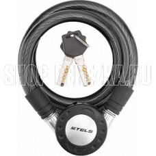 STELS Трос-замок 87708, 12х1200 мм, чёрный 540063 LU073547