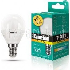 CAMELION (12391) LED8-G45/830/E14/8Вт