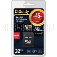 DIGOLDY MicroSDXC 32GB Class10 + адаптер SD (45MB/s)