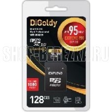 DIGOLDY MicroSDXC 128GB Class10 + адаптер SD (95MB/s)