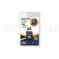 EXPLOYD MicroSDXC 256GB Class10 + адаптер SD (95MB/s) [EX256GCSDXC10UHS-1-ElU3]