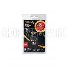 DIGOLDY MicroSDXC 512GB Class10 + адаптер SD (95MB/s)