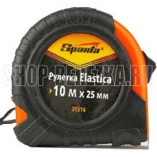 SPARTA Рулетка Elastica, 10 м х 25 мм, обрезиненный корпус 31314
