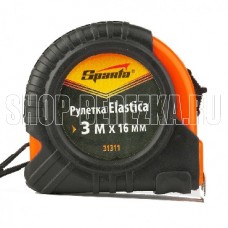 SPARTA Рулетка Elastica, 3 м х 16 мм, обрезиненный корпус 31311