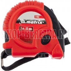 MATRIX Рулетка Rubber, 3 м х 16 мм, обрезиненный корпус 31003
