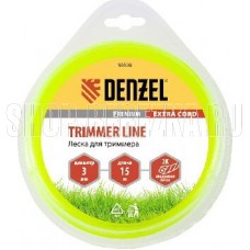 DENZEL Леска для триммера двухкомпонентная квадрат 3,0мм 15 м EXTRA CORD 96126