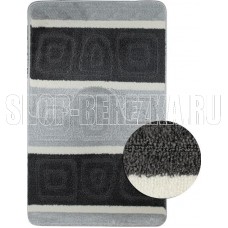 САНАКС 00211 SILVER Коврик в ванную двойной ЧЁРНЫЙ 60х100+50х60 см 100% полиэстер