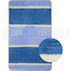САНАКС 00205 SILVER Коврик в ванную двойной ГОЛУБОЙ 60х100+50х60 см 100% полиэстер
