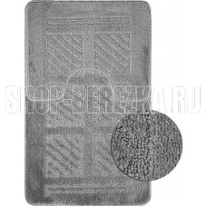 САНАКС 00284 CLASSIC UNI КВАДРАТЫ Коврик в ванную двойной СЕРЫЙ 55х90+45х55 см 100% полиэстер