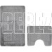 САНАКС 00284 CLASSIC UNI КВАДРАТЫ Коврик в ванную двойной СЕРЫЙ 55х90+45х55 см 100% полиэстер