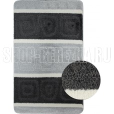 САНАКС 00218 SILVER Коврик в ванную одинарный ЧЁРНЫЙ 60х100см 100% полиэстер