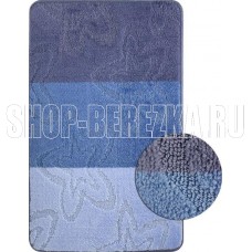 САНАКС 00212 SILVER Коврик в ванную одинарный ГОЛУБОЙ 60х100см 100% полиэстер