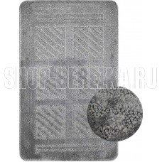 САНАКС 00293 CLASSIC UNI КВАДРАТЫ Коврик в ванную одинарный СЕРЫЙ 55х90см 100% полиэстер