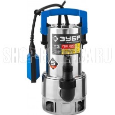 ЗУБР НПГ-Т3-750-С Профессионал , дренажный насос для грязной воды, корпус - нерж. сталь
