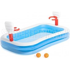 BESTWAY 54122 Игровой бассейн Баскетбол + 2 мяча 251 х 168 х 102 см, 636 л,