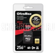 OLTRAMAX MicroSDXC 256GB Class 10 UHS-1 PREMIUM (U3)+ адаптер (SD 95 MB/s) [OM256GCSDXC10UHS-1-PrU3]
