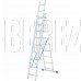 СИБРТЕХ Лестница, 3 х 9 ступеней, алюминиевая, трехсекционная, Россия 97819