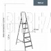 СИБРТЕХ Стремянка 6 ступеней, компактная, стальная Россия 97946