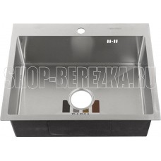 FABIA PROFI 60503 Мойка врезная 60х50 см толщина 3,0 х 0,8 мм, глубина 200 мм+ большой сифон с переливом+корзина