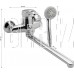 OSKAR 6318 Смеситель в ванную длинный излив , шаровый с дивертором на корпусе