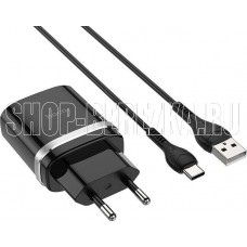 HOCO (6931474716293) C12Q 1USB 3.0A QC3.0 TYPE-C 1м черный