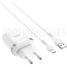 HOCO (6931474716286) C12Qm QC3.0 White + кабель MICRO USB