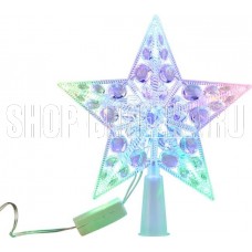 NEON-NIGHT (501-002) ФИГУРА ЗВЕЗДА НА ЕЛКУ : RGB, 10 LED, 17 СМ