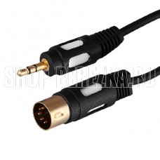 REXANT (17-2502) ШНУР DIN 5 PIN - STEREO 3,5 ММ, ДЛИНА 1,5 МЕТРА (GOLD)