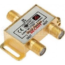 REXANT (05-6101-1) ДЕЛИТЕЛЬ ТВ КРАБ X 2 + 3ШТ. F BOX 5-1000 МГЦ GOLD