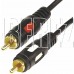 REXANT (17-0146) ШНУР 2 RCA - 2 RCA, ДЛИНА 5 МЕТРОВ, ЧЕРНЫЙ (GOLD)