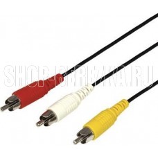 REXANT (17-0202) ШНУР 3 RCA - 3 RCA, ДЛИНА 1,5 МЕТРА, ЧЕРНЫЙ