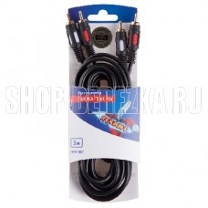 REXANT (06-3044) ШНУР 2RCA - 2RCA , 3 М, GOLD