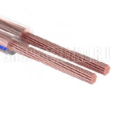REXANT (01-6201-3) КАБЕЛЬ АКУСТИЧЕСКИЙ 2Х0,25 ММ2, ПРОЗРАЧНЫЙ BLUELINE, БУХ 100