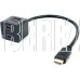 REXANT (17-6832) Переходник штекер HDMI - 2 гнезда HDMI, провод черный