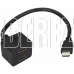 REXANT (17-6832) Переходник штекер HDMI - 2 гнезда HDMI, провод черный