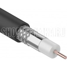 REXANT (01-2202) Кабель коаксиальный RG-6U, 75 ОМ, CCS/AL/AL, 64%, бух 100 м, черный
