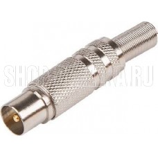 PROCONNECT (05-2011-4) РАЗЪЕМ ШТЕКЕР TV НИКЕЛЬ C ПРУЖИНОЙ (03-151)