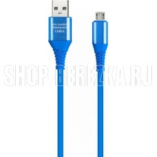 SMARTBUY (iK-3112ERG blue) Type C кабель в рез.оплет. Gear, 1м - синий