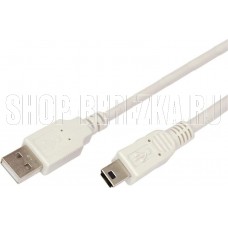 REXANT (18-1136) Кабель USB (шт. mini USB - шт. USB A) 3 метра, серый REXANT