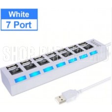 SMARTBUY (SBHA-7207-W) USB 2.0 хаб + выкл., 7 портов, белый