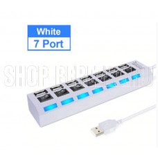 SMARTBUY (SBHA-7207-W) USB 2.0 хаб + выкл., 7 портов, белый