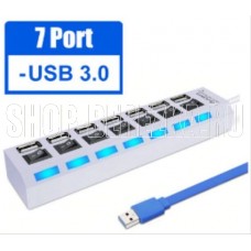 SMARTBUY (SBHA-7307-W) USB 3.0 хаб + выкл., 7 портов, белый