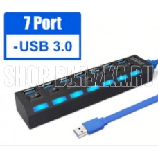 SMARTBUY (SBHA-7307-B) USB 3.0 хаб + выкл., 7 портов, черный
