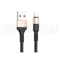 HOCO (6957531080183) X26 USB (m) - 8 Pin (m) 1.0m - черный/золотой