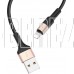 HOCO (6957531080183) X26 USB (m) - 8 Pin (m) 1.0m - черный/золотой