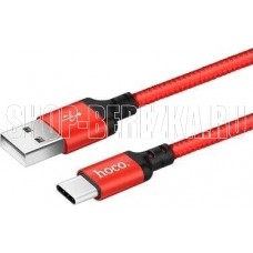 HOCO (6957531062936) X14 USB (m)-Type-C (m) 2м красный/черный