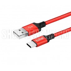 HOCO (6957531062936) X14 USB (m)-Type-C (m) 2.0м - красный/черный