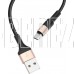 HOCO (6957531080213) X26 USB (m)-microUSB (m) 1.0м - черный/золотой